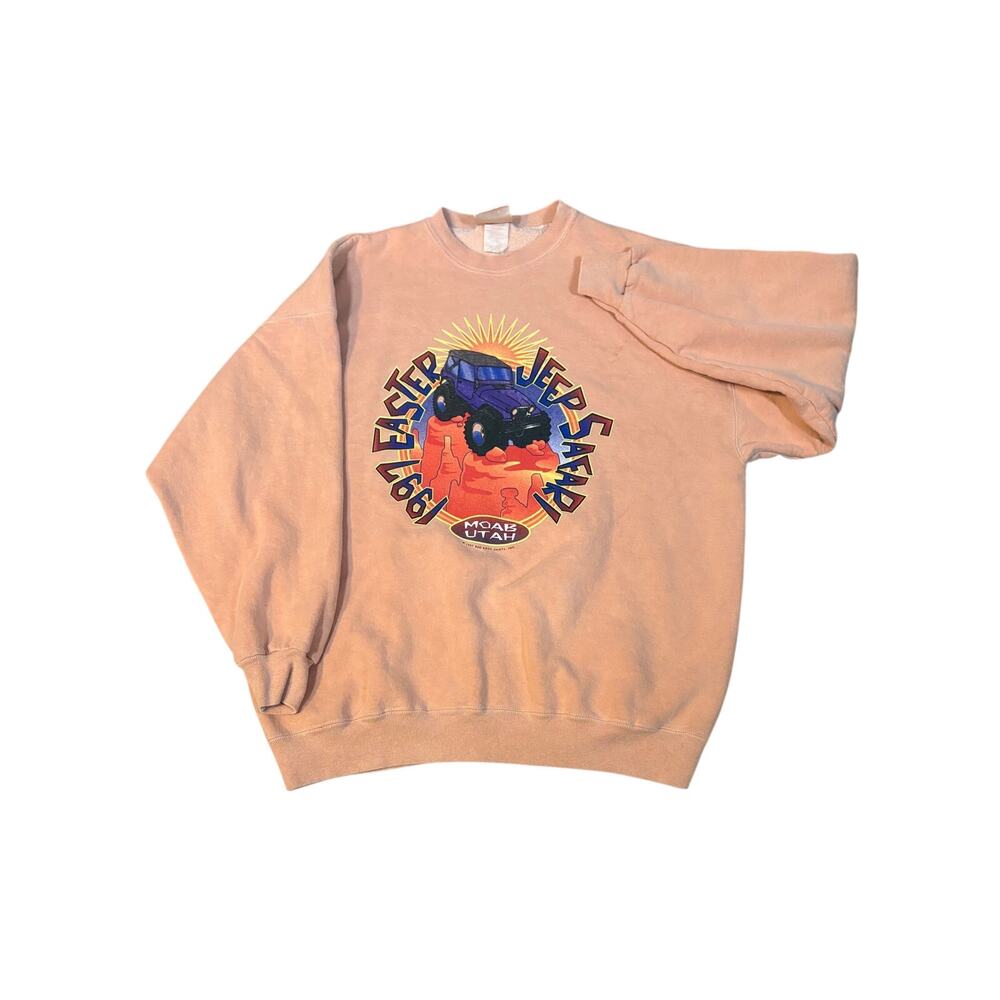 Vintage 90's 1997‎ Jeep Wrangler Safari Red Rock Easter Crewneck Sweatshirt XXL